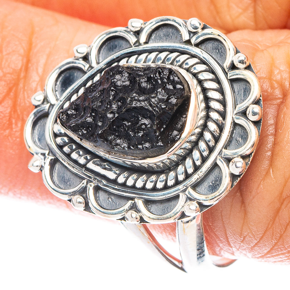 Tektite Ring Size 8 (925 Sterling Silver) R6921