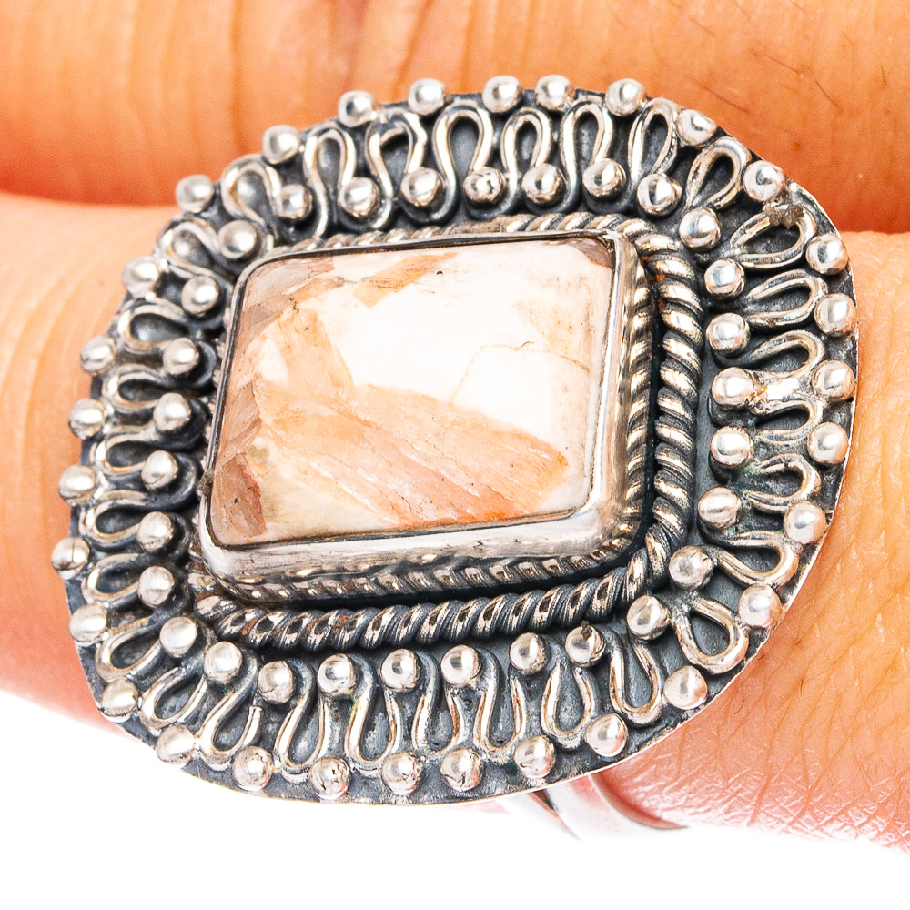 Rose Quartz 925 Sterling Silver Ring Size 8 (925 Sterling Silver) R6390