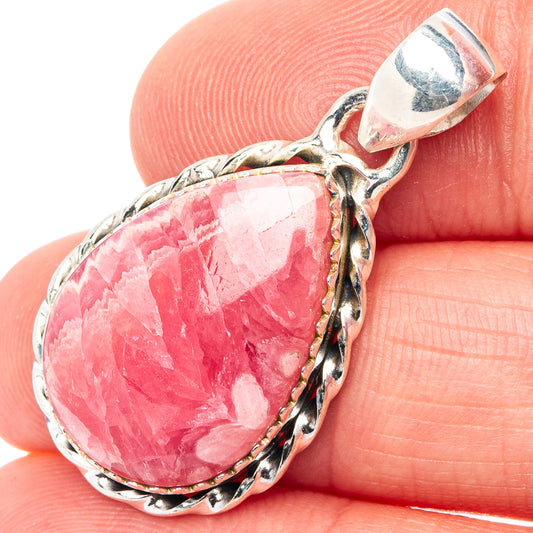 Rhodochrosite Pendant 1 3/8" (.925 Sterling Silver)