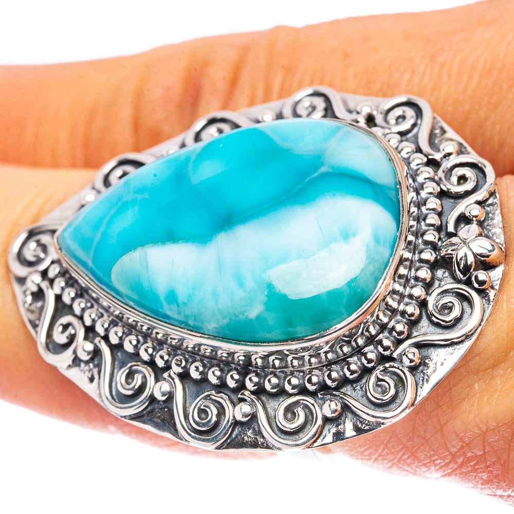 Signature Larimar Ring Size 6.75 (.925 Sterling Silver)