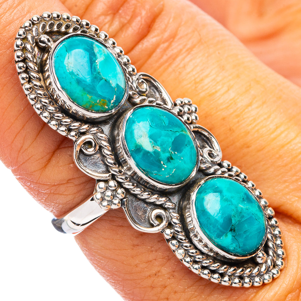 Signature Kingman Turquoise Ring Size 7 (925 Sterling Silver) R8111