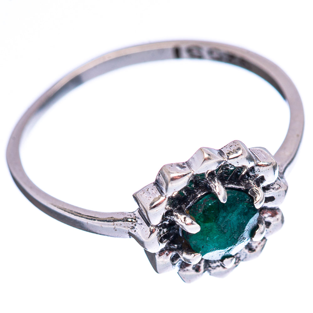 Dainty Green Sillimanite Ring Size 7 (.925 Sterling Silver)