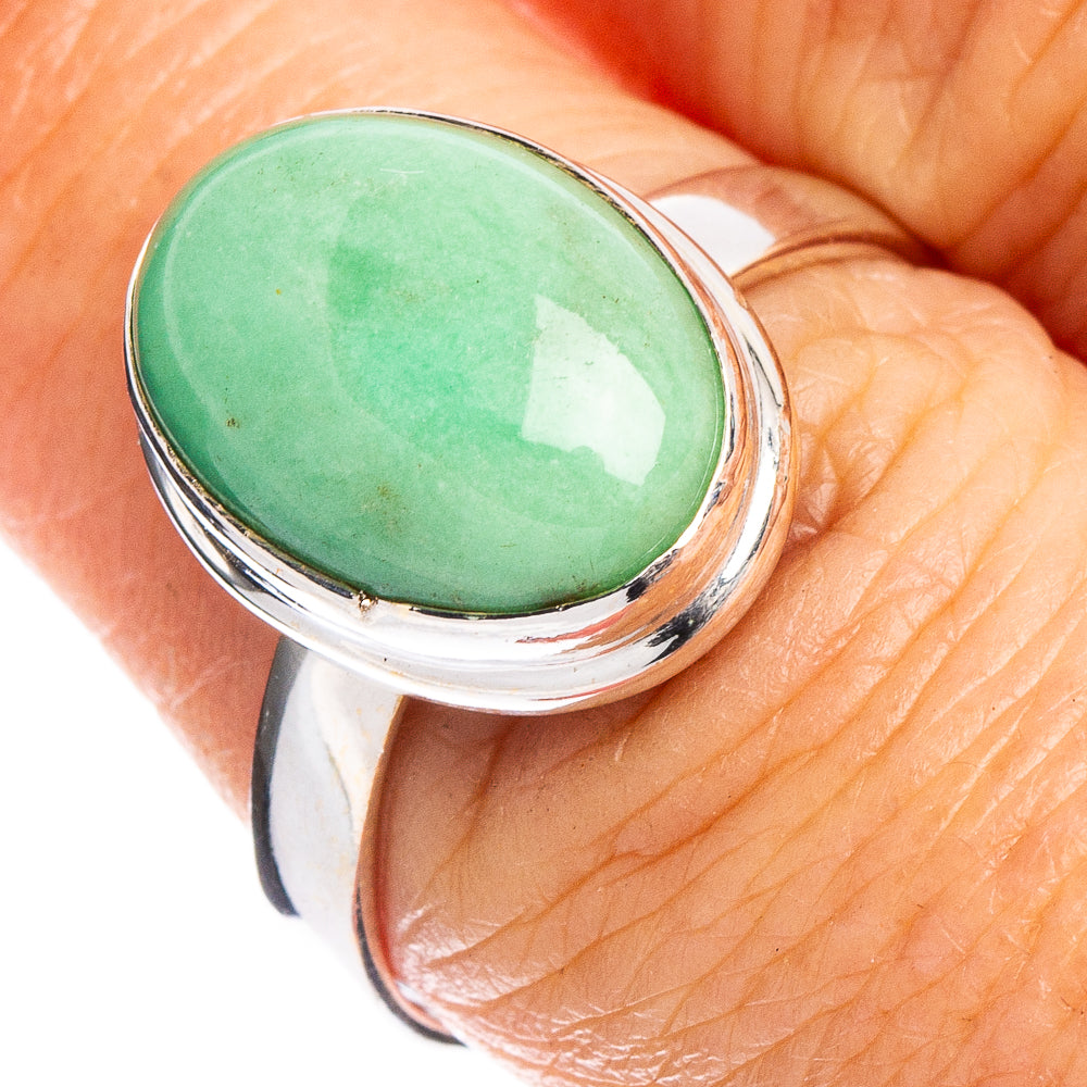 Chrysoprase Ring Size 7.75 (.925 Sterling Silver)