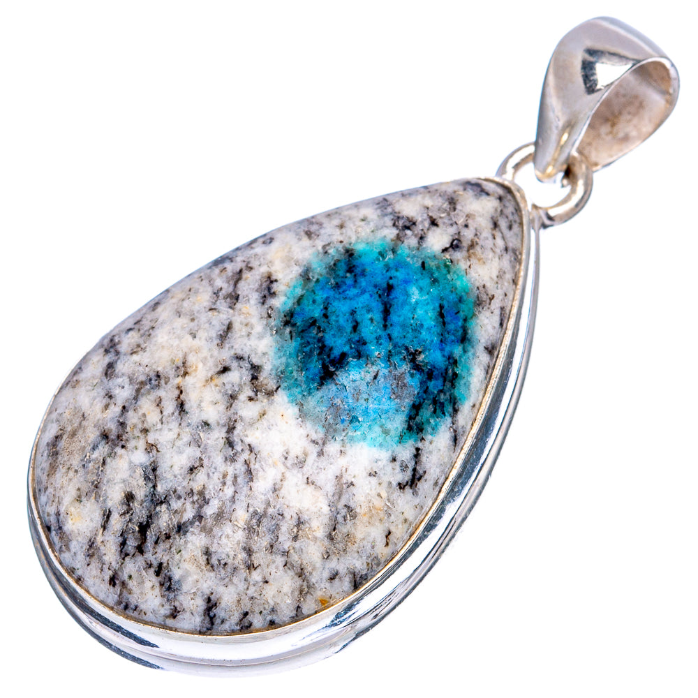 K2 Blue Azurite Pendant 1 5/8" (925 Sterling Silver) P43429