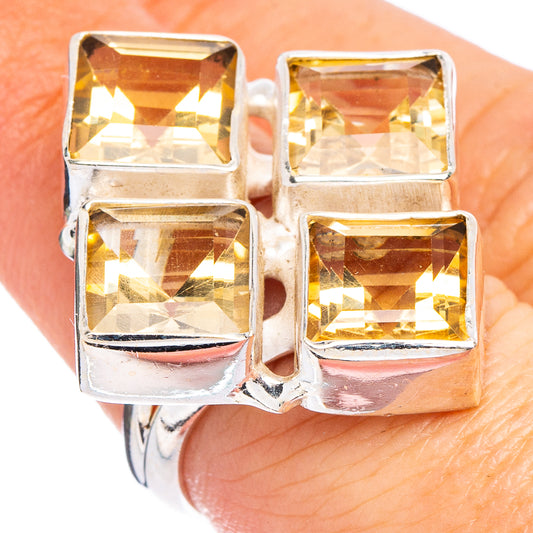 Citrine Ring Size 6.75 (.925 Sterling Silver)