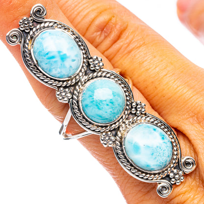 Signature Huge Larimar Ring Size 9 (925 Sterling Silver) R8124