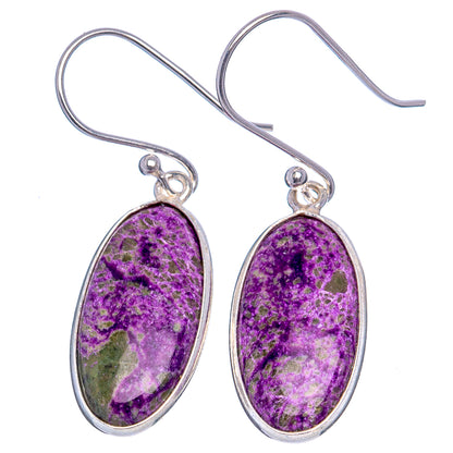 Stichtite Earrings 1 5/8" (.925 Sterling Silver)