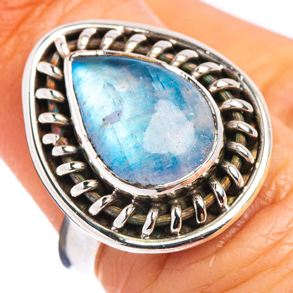 Blue Moonstone Ring Size 6 (.925 Sterling Silver)