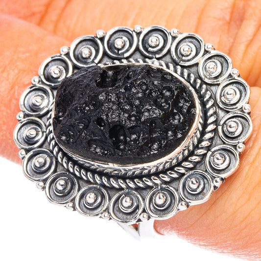 Tektite 925 Sterling Silver Ring Size 7 (925 Sterling Silver) R6432