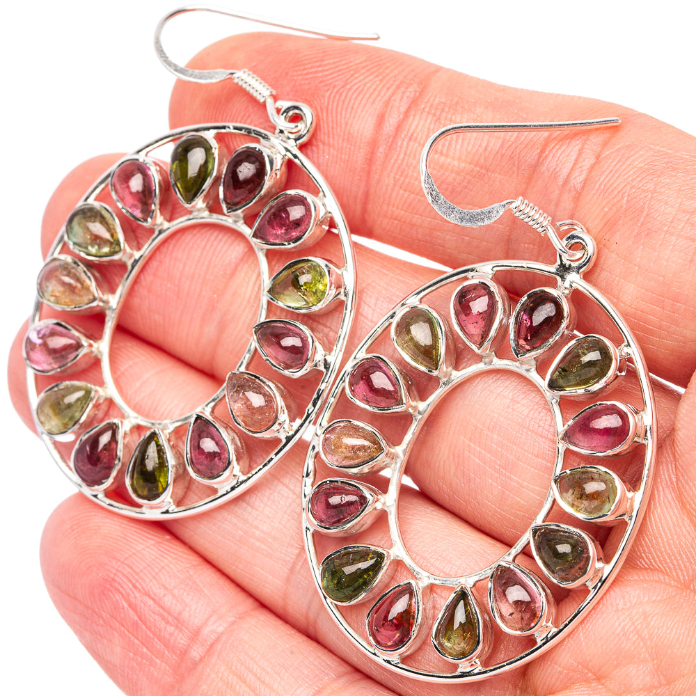 Signature Multi-Tourmaline Earrings 2 1/8" (925 Sterling Silver) E2691