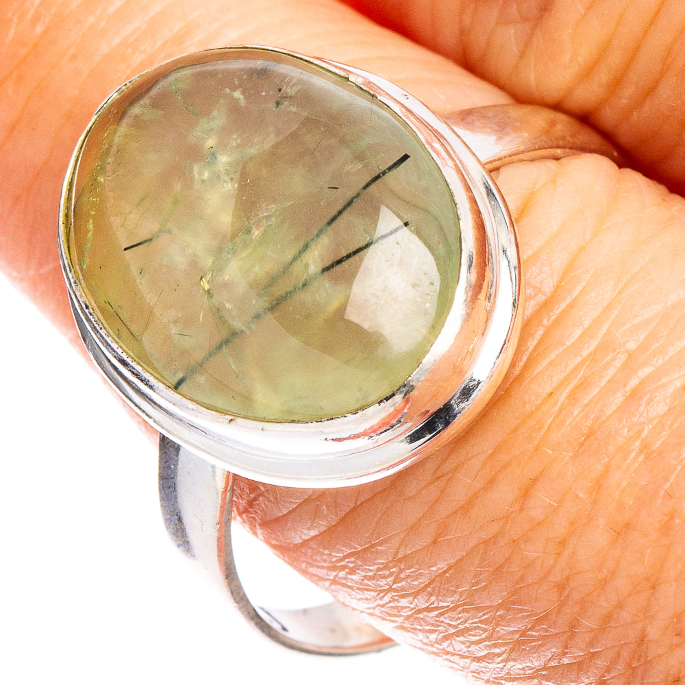 Prehnite Ring Size 10.75 (.925 Sterling Silver)