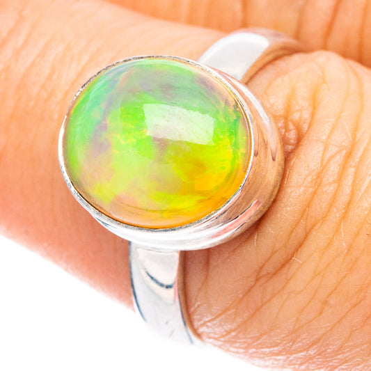 Rare Large Ethiopian Opal Ring Size 7.25 (925 Sterling Silver) R4922