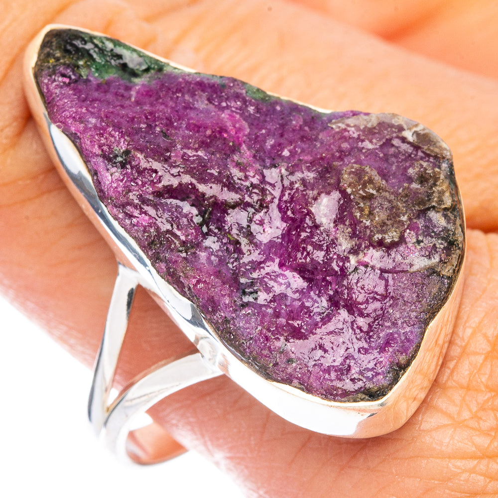 Rough Ruby Zoisite Ring Size 11 (925 Sterling Silver) R7423