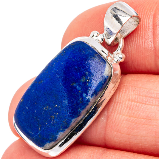 Lapis Lazuli Pendant 1 1/4" (.925 Sterling Silver)