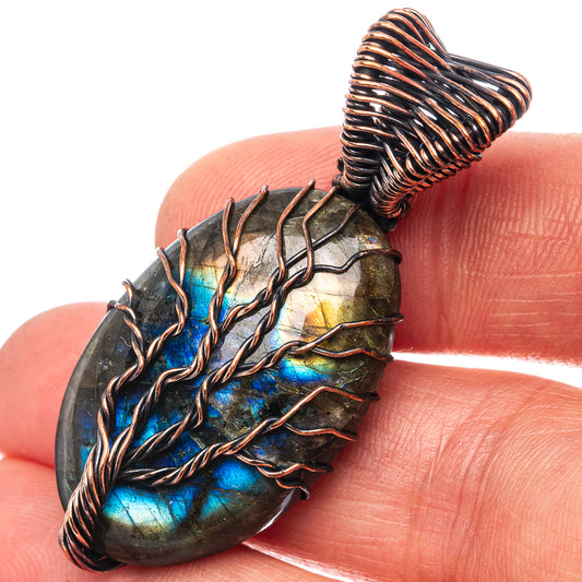 Labradorite Tree of Life 1 7/8" (Oxidized Copper)