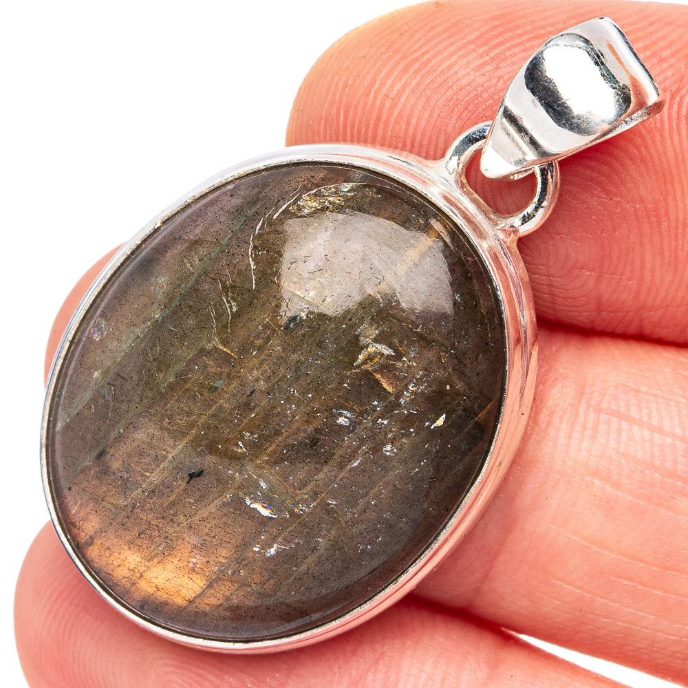 Labradorite Pendant 1 1/2" (925 Sterling Silver) P45203