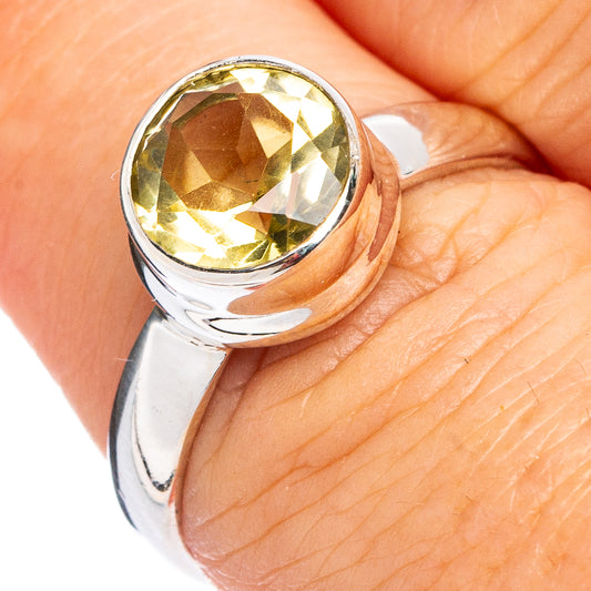 Faceted Citrine Ring Size 7 (.925 Sterling Silver)