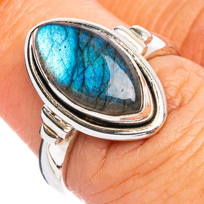 Labradorite Ring Size 6.5 (.925 Sterling Silver)