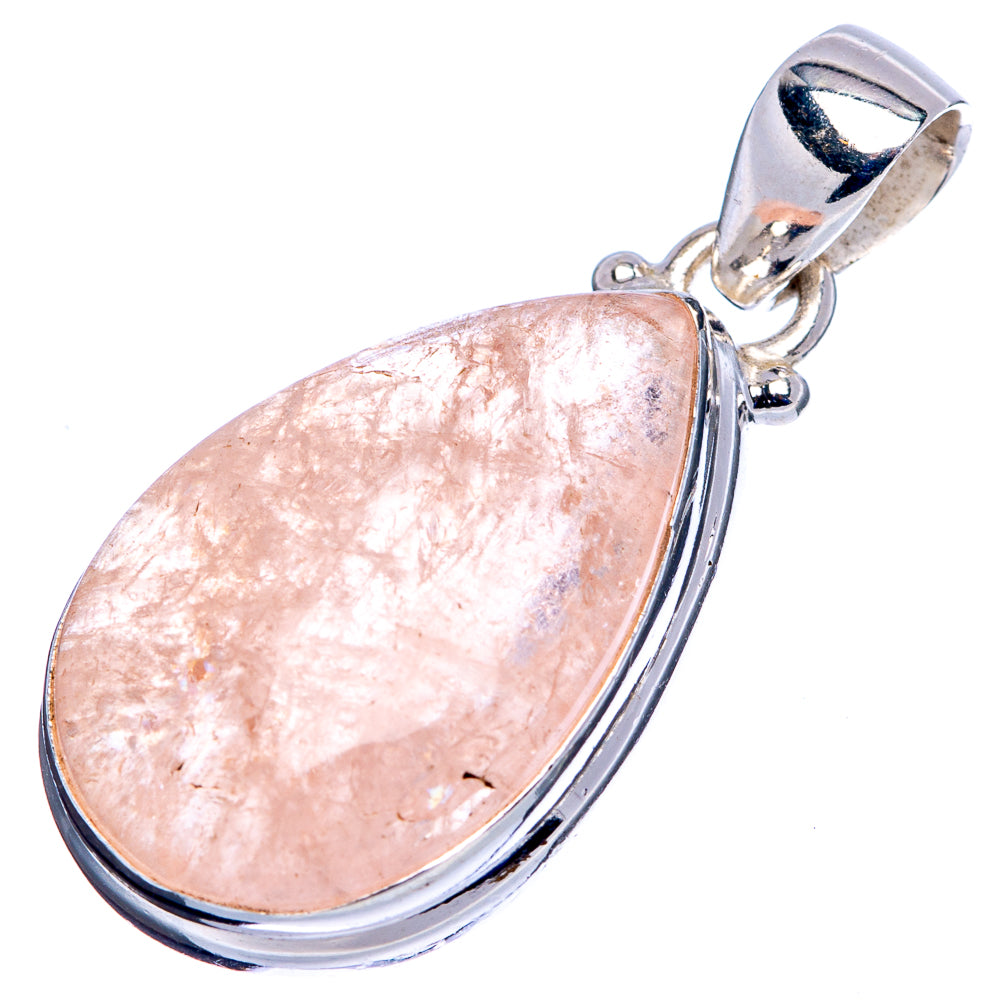 Rough Rose Quartz, Garnet Pendant top 2 1/4