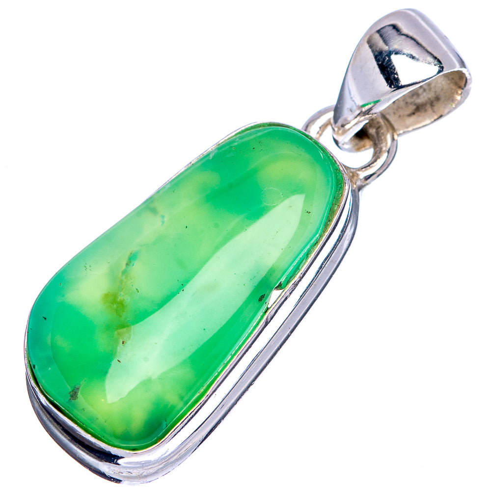 Chrysoprase Pendant 1 1/4" (.925 Sterling Silver)