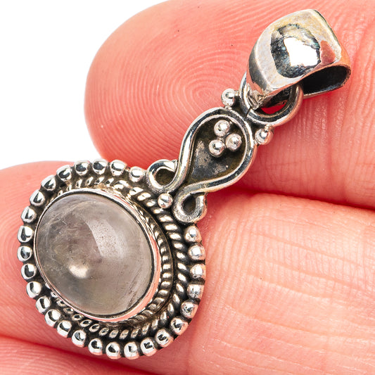 Rainbow Moonstone Pendant 1 1/4" (925 Sterling Silver) P45437