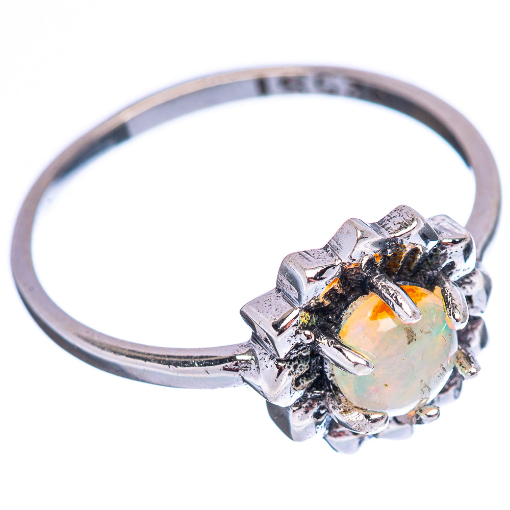 Dainty Ethiopian Opal Ring Size 7 (.925 Sterling Silver)