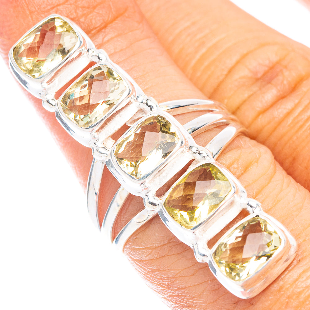 Large Citrine Ring Size 6.75 (925 Sterling Silver) R6941