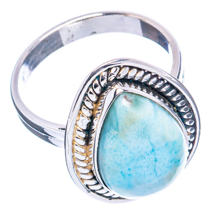 Rare Larimar Ring Size 6.5 (.925 Sterling Silver)