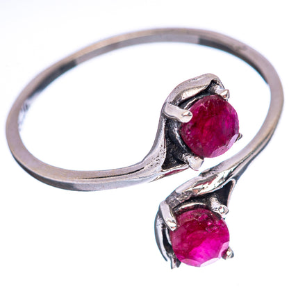 Dainty Red Sillimanite Ring Size 8 (.925 Sterling Silver)