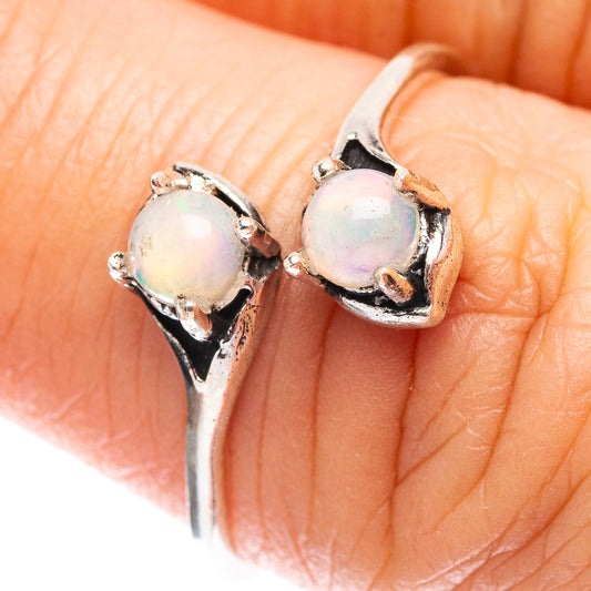 Dainty Ethiopian Opal Ring Size 7 (.925 Sterling Silver)