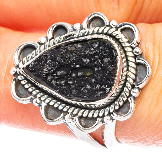 Tektite 925 Sterling Silver Ring Size 6.75 (925 Sterling Silver) R6196