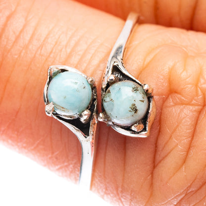 Dainty Larimar Ring Size 6 (.925 Sterling Silver)