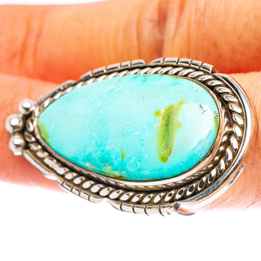 Rare Sonoran Gold Turquoise Ring Size 7 Adjustable (.925 Sterling Silver)