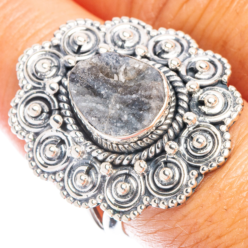 Desert Druzy Ring Size 8 (925 Sterling Silver) R6959