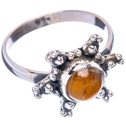 Tiger Eye Flower 925 Sterling Silver Ring Size 7 (925 Sterling Silver) R5494