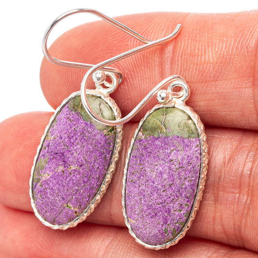 Stichtite Earrings 1 5/8" (.925 Sterling Silver)