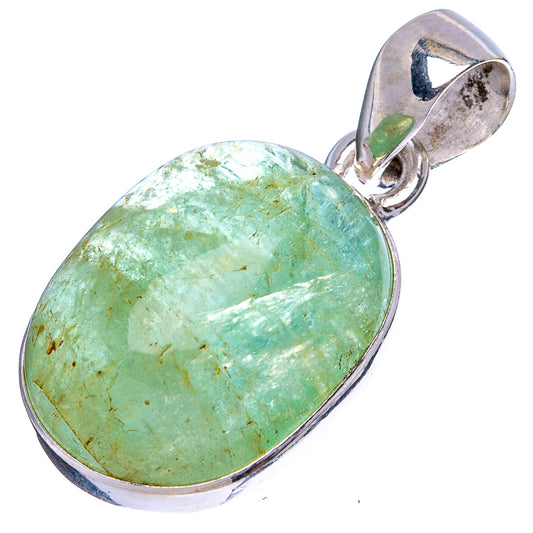 Natural Colombian Emerald Pendant 1 1/8" (925 Sterling Silver) P43371