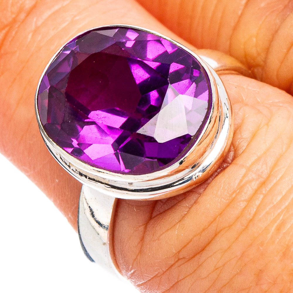 Brazilian Amethyst Ring Size 6.75 (.925 Sterling Silver)