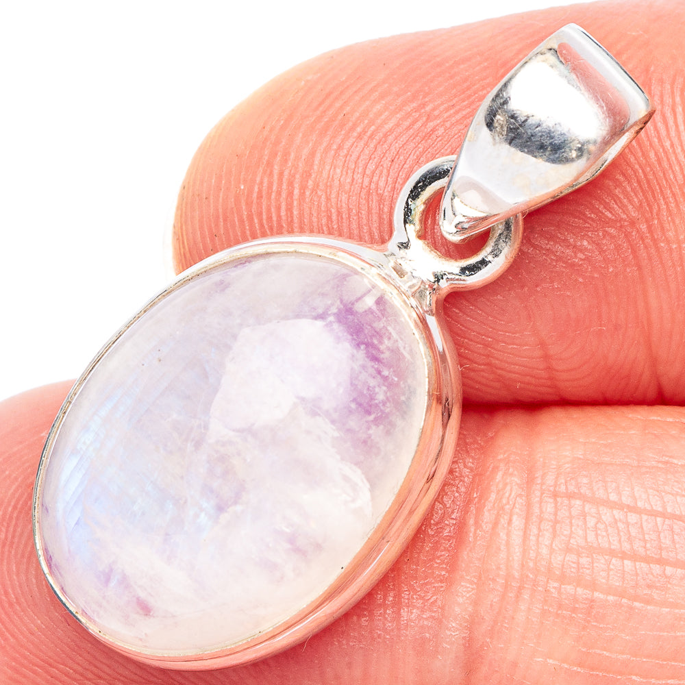 Rainbow Moonstone Pendant 1 1/8" (925 Sterling Silver) P44288