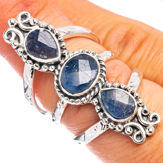 Signature Sapphire Ring Size 6.75 (.925 Sterling Silver)