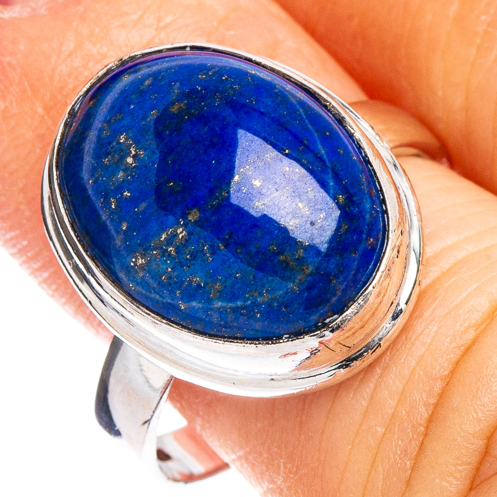 Lapis Lazuli Ring Size 6.75 (.925 Sterling Silver)