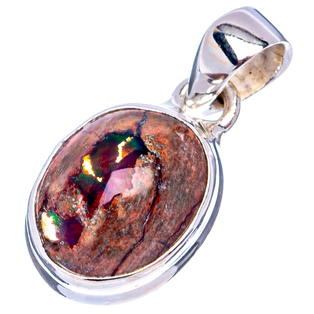 Rare Mexican Fire Opal Pendant 7/8" (.925 Sterling Silver)