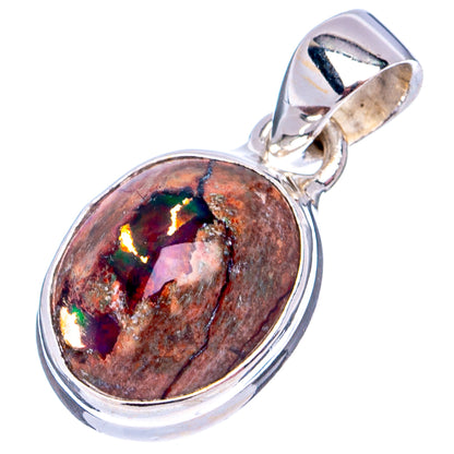 Rare Mexican Fire Opal Pendant 7/8" (.925 Sterling Silver)