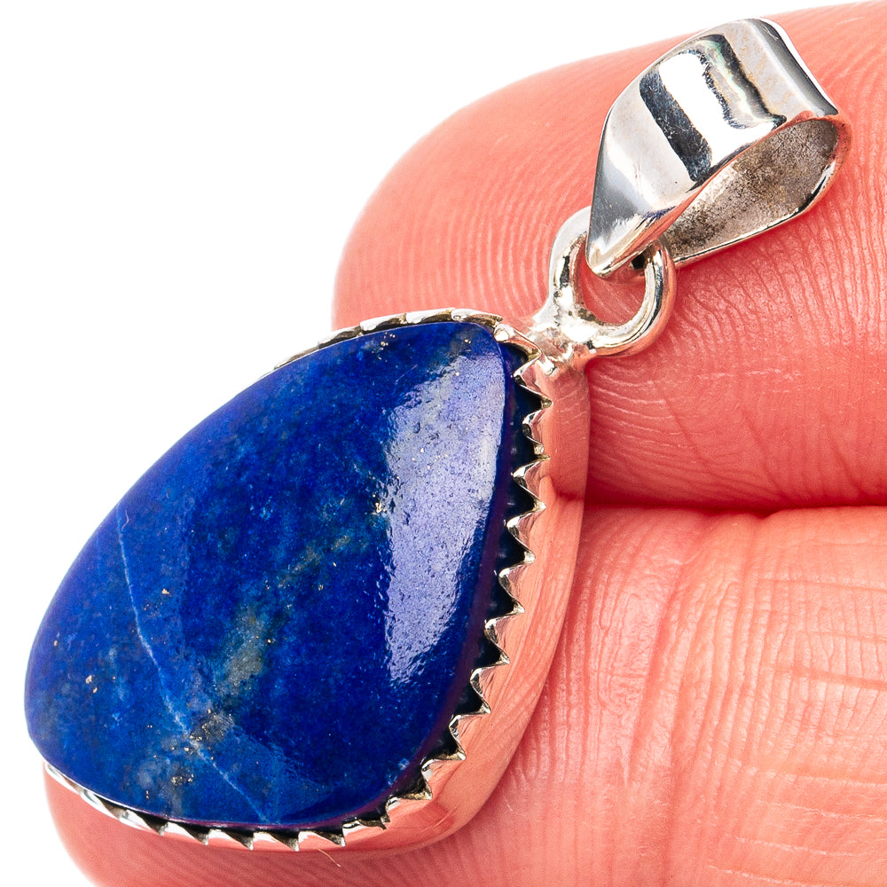 Lapis Lazuli Pendant 1 1/4" (.925 Sterling Silver)