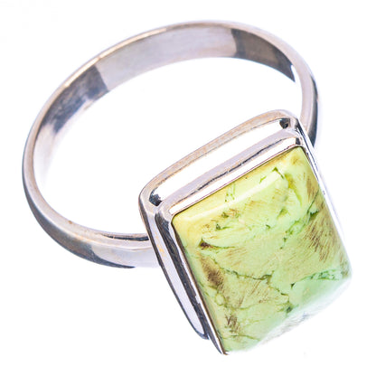 Lemon Chrysoprase Ring Size 9.75 (.925 Sterling Silver)