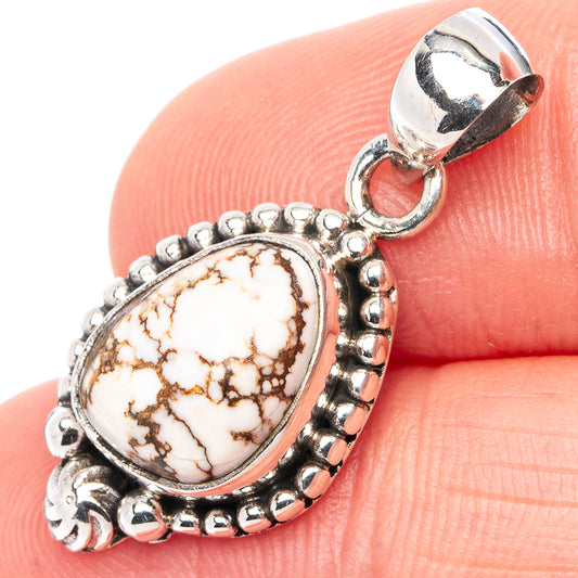 Wild Horse Jasper Pendant 1 1/8" (.925 Sterling Silver)