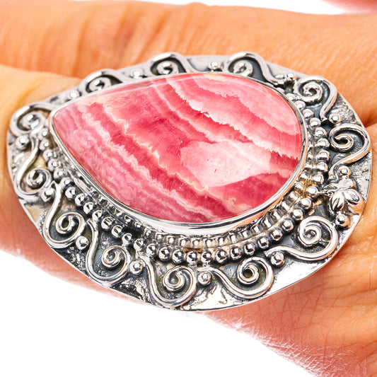 Signature Rhodochrosite Ring Size 7.75 (.925 Sterling Silver)