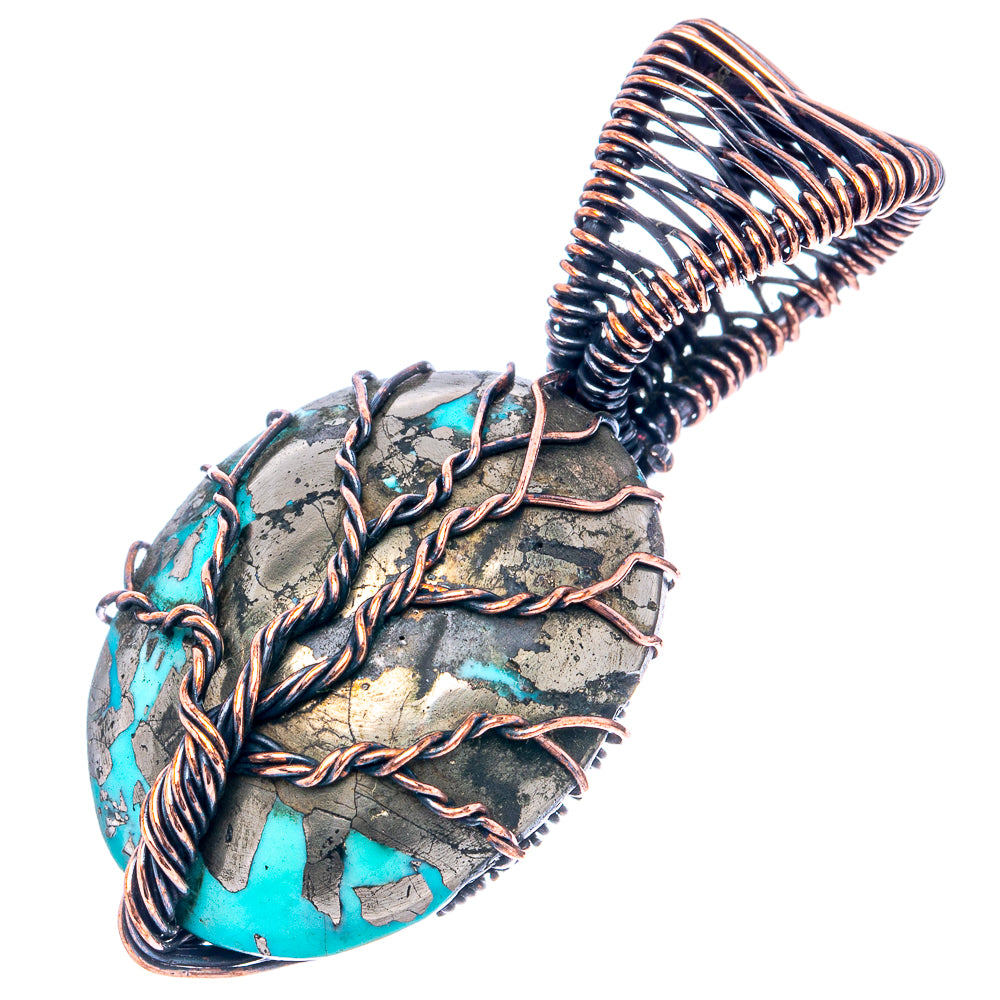 Turquoise Tree of Life 1 3/4" (Oxidized Copper)