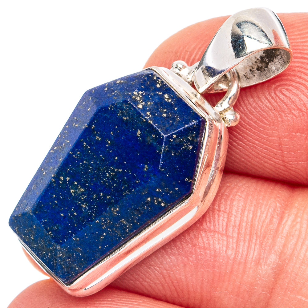 Lapis Lazuli Pendant 1 1/4" (925 Sterling Silver) P45175