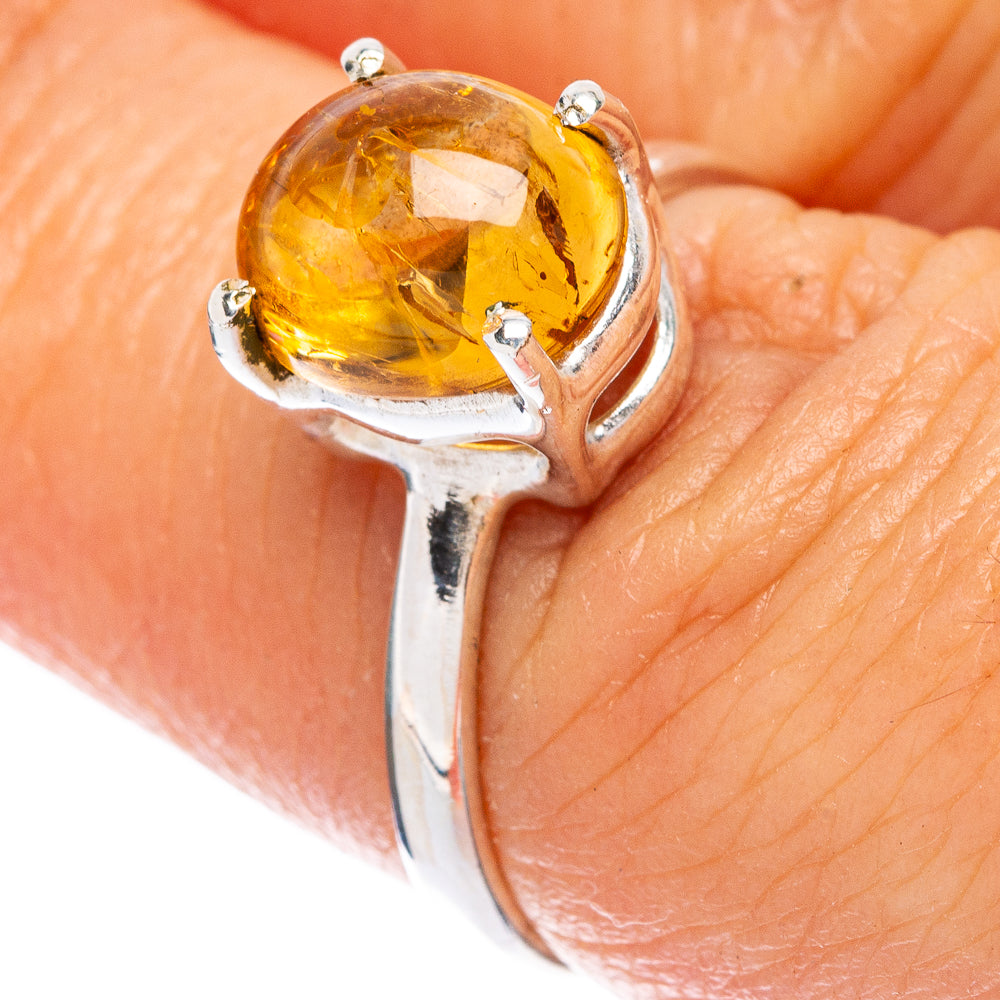 Rare Golden Imperial Topaz Ring Size 7 (925 Sterling Silver) R146616